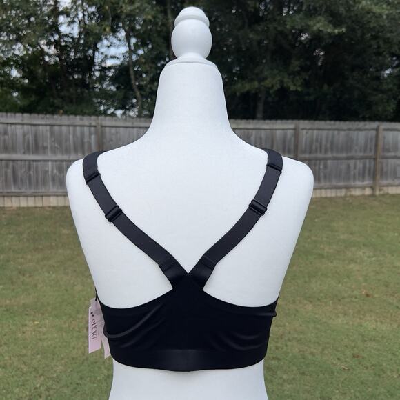 Victoria's Secret Sports Bra Sz. 38DDD Knockout Front Close Underwire Black New - Picture 2 of 6